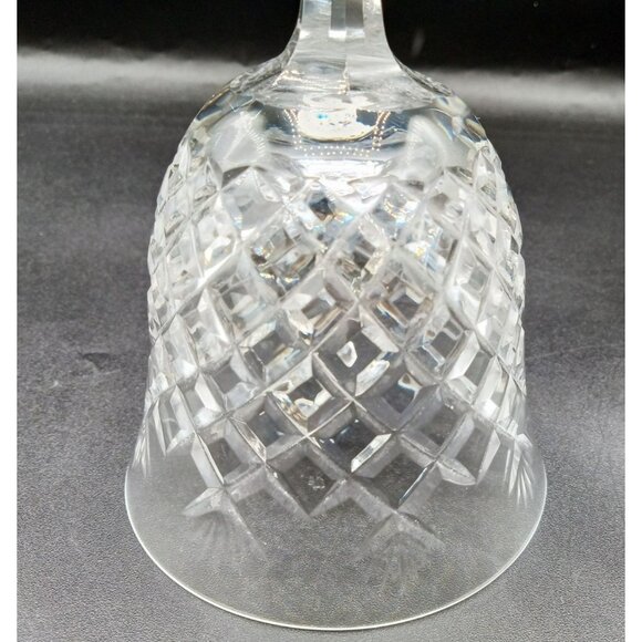 Bell Glass Diamond Cut Pattern Vintage 6 Inch Musical Decor Acrylic Bead Stone - Picture 3 of 16